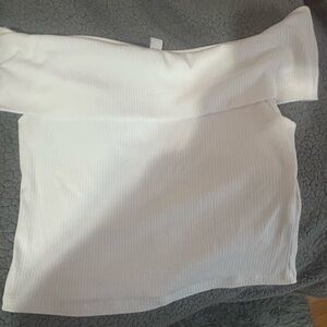 Joe Fresh White Ribbed Top